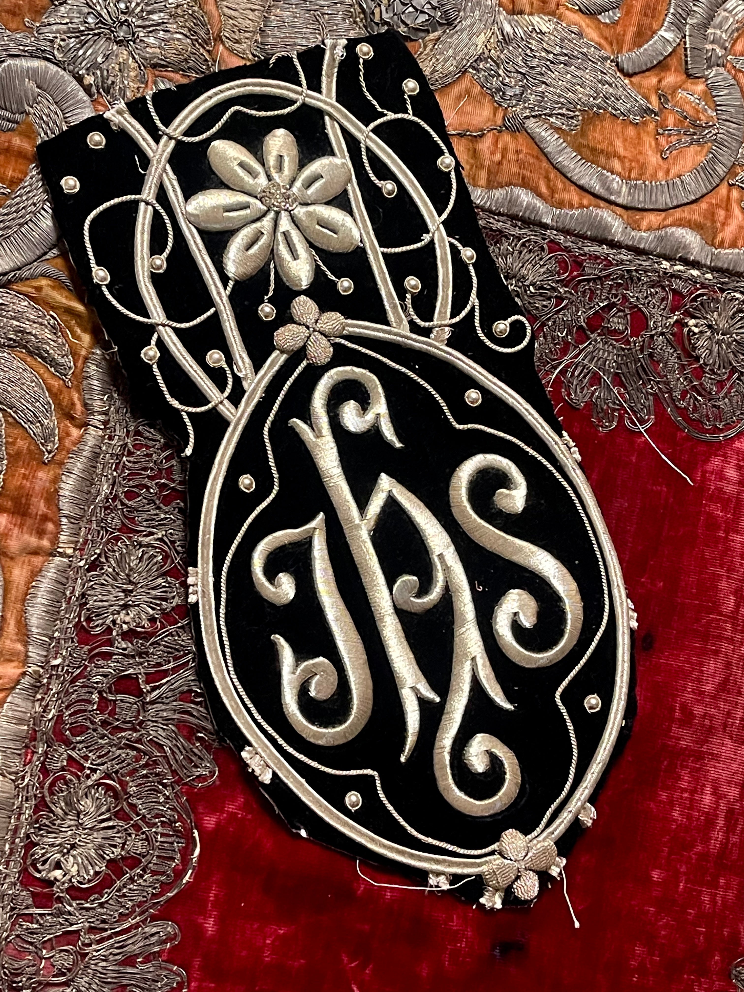 Antique Metallic Embroidery Applique