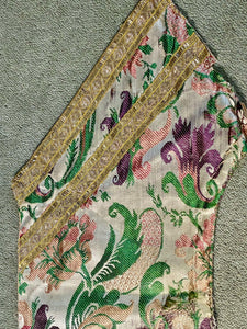 18th Century French Silk Brocade Chasuble Panel