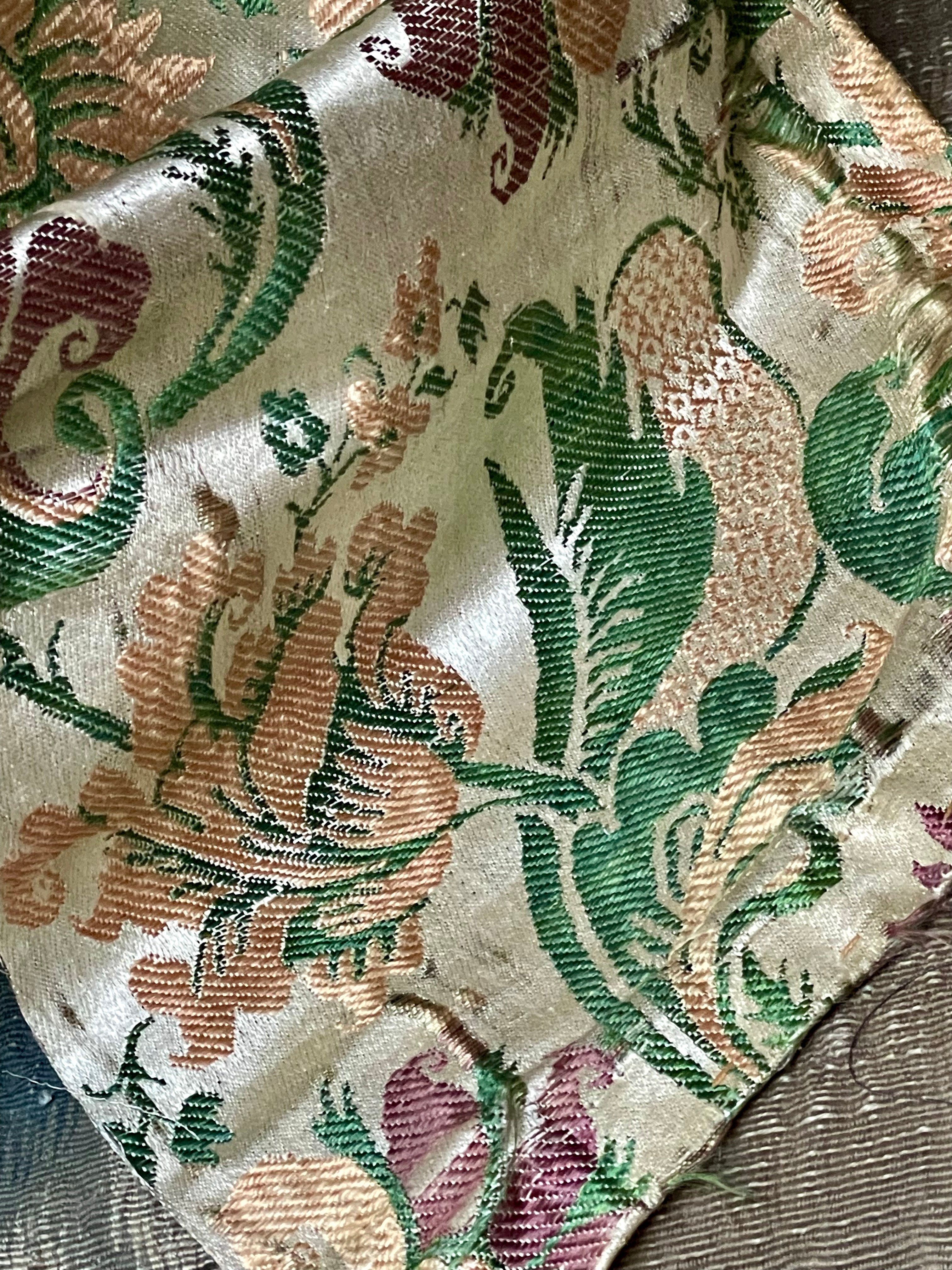 18th Century French Silk Brocade Chasuble Panel