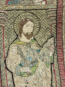 16th Century Embroidery Orphrey Panel St Paul