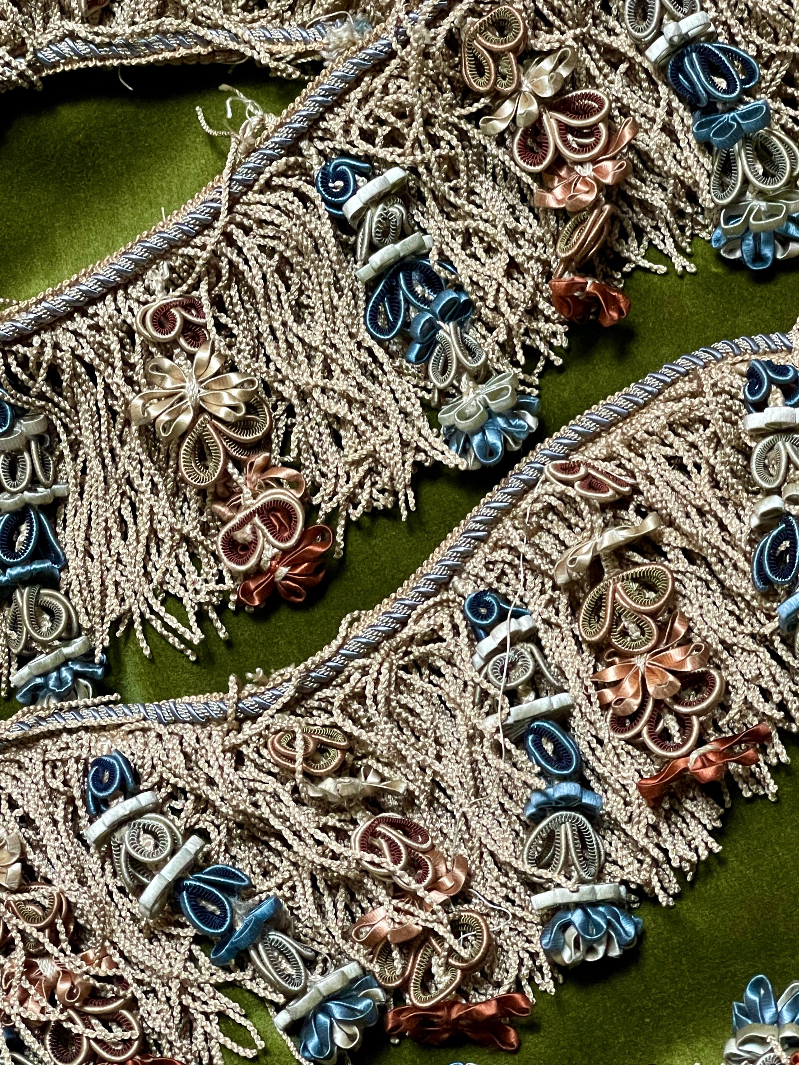 Antique French Wired Silk Passementerie Tassel Trim