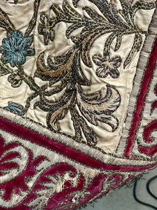 18th Century Embroidered Silk Velvet