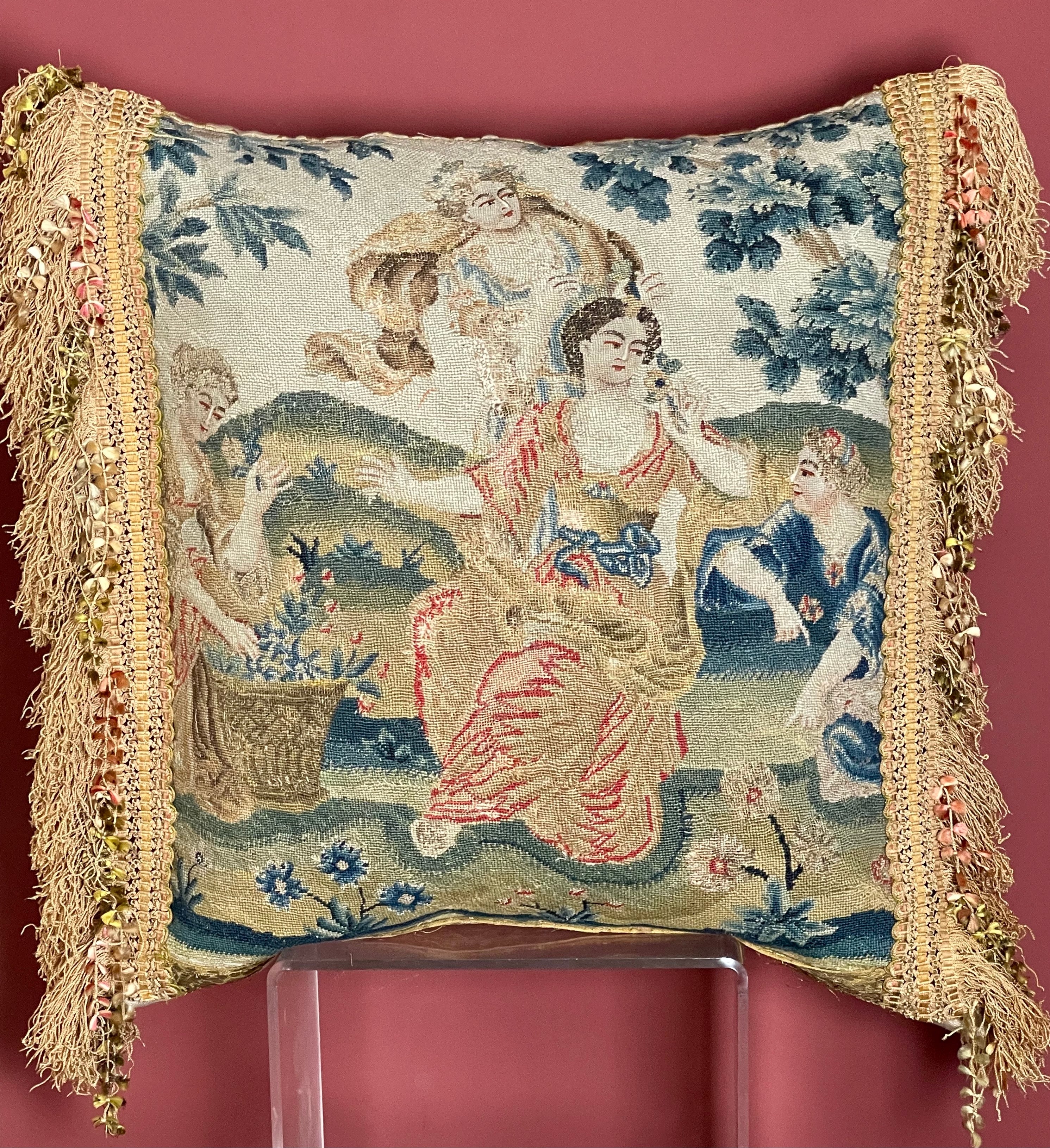 18th Century Needlework Pillow