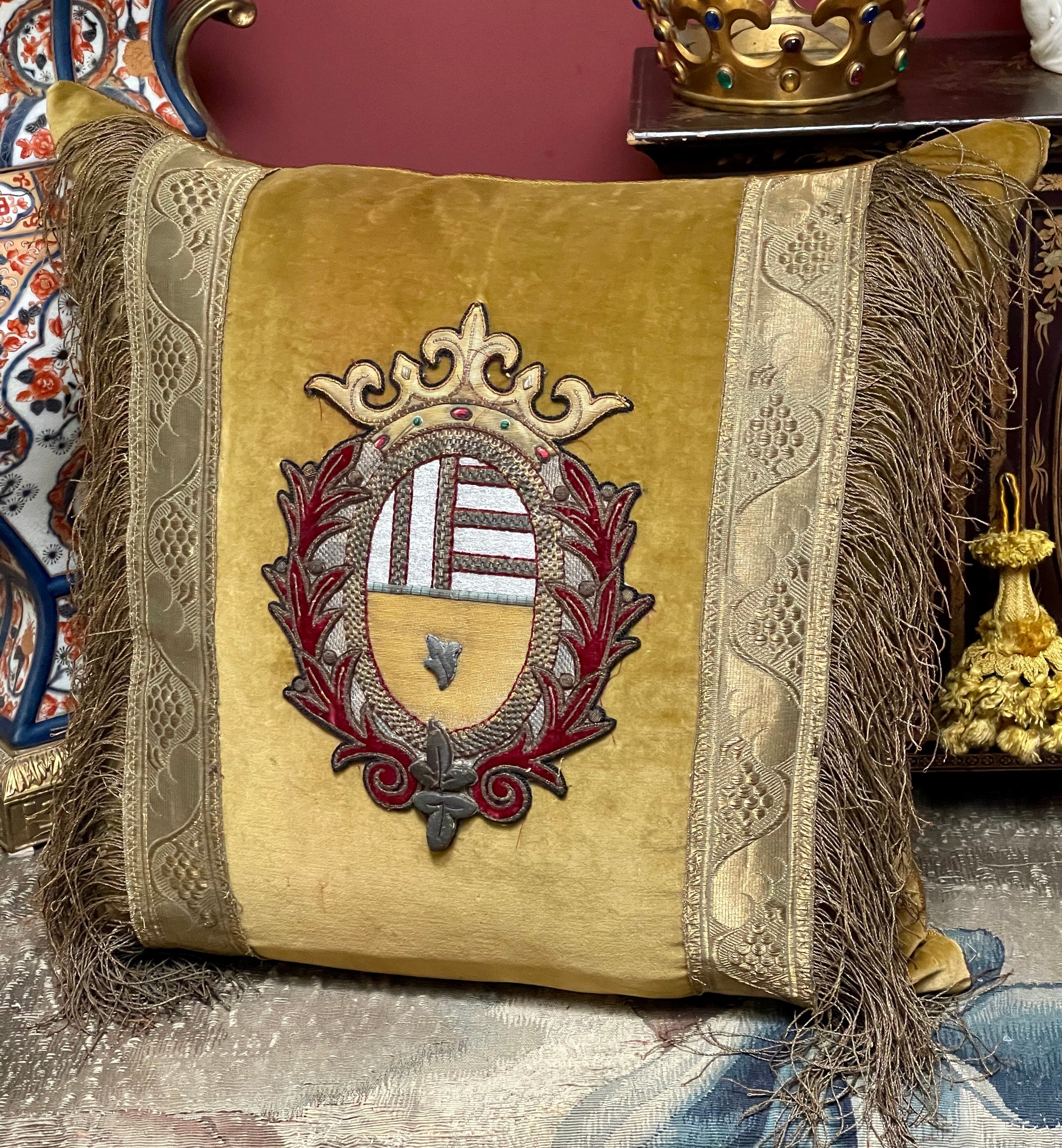 Antique Coat of Arms Pillow