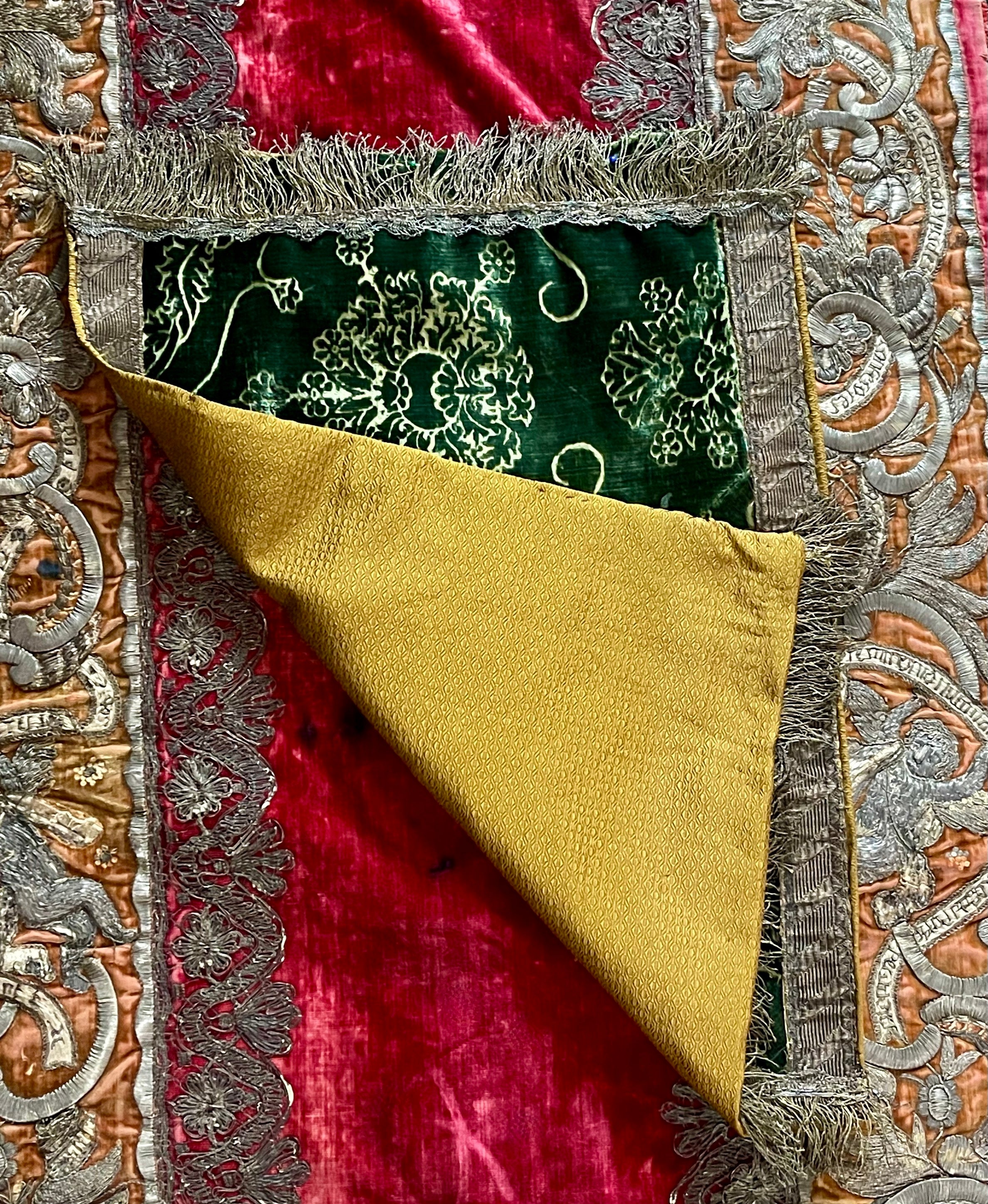 Ferronerie Silk Velvet Cover Pomegranate Design 15th Century
