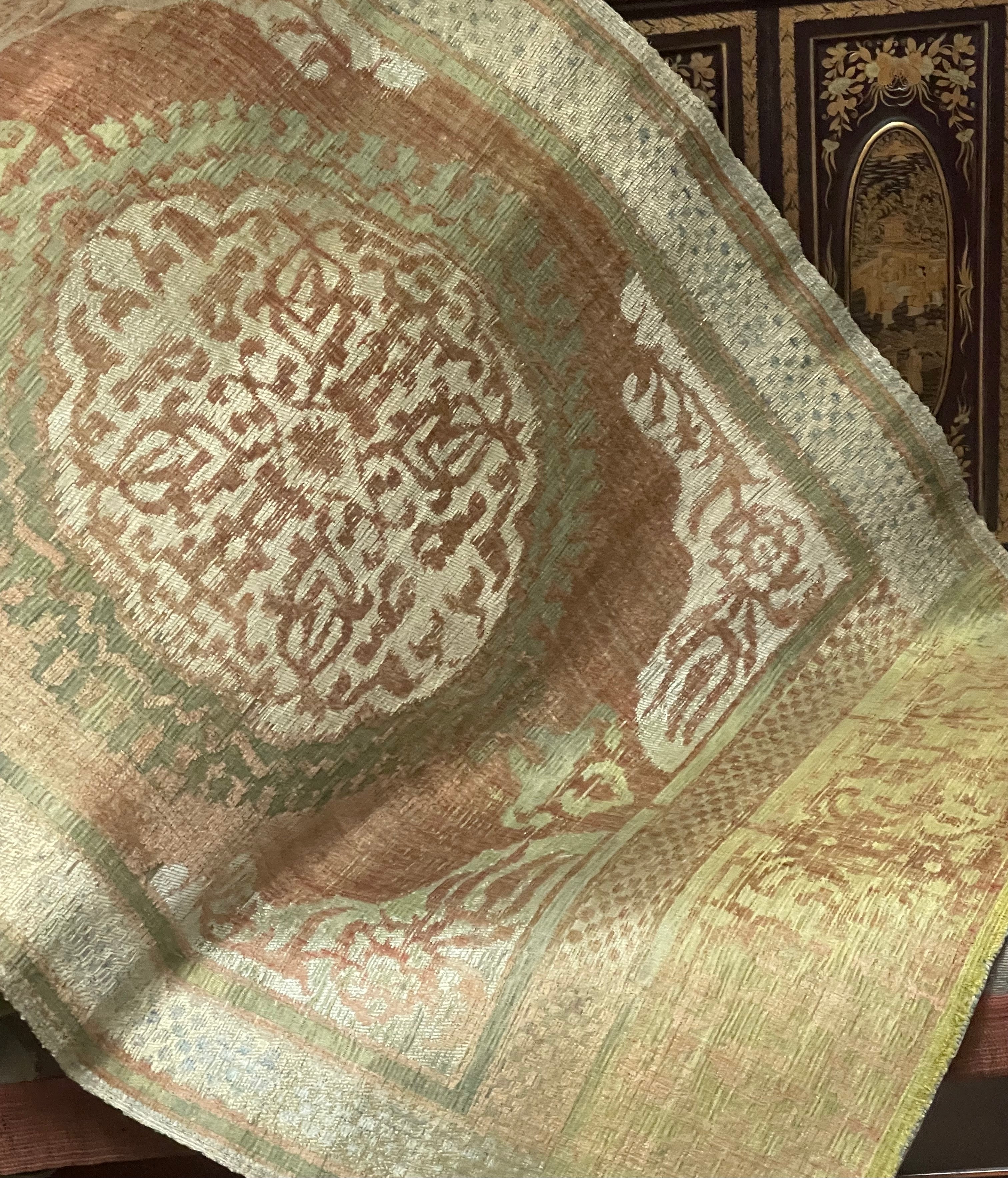 Antique Ottoman Silk Velvet Yastik Bursa