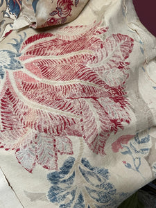 Antique French Indienne Palampore Block Printed Border Panel