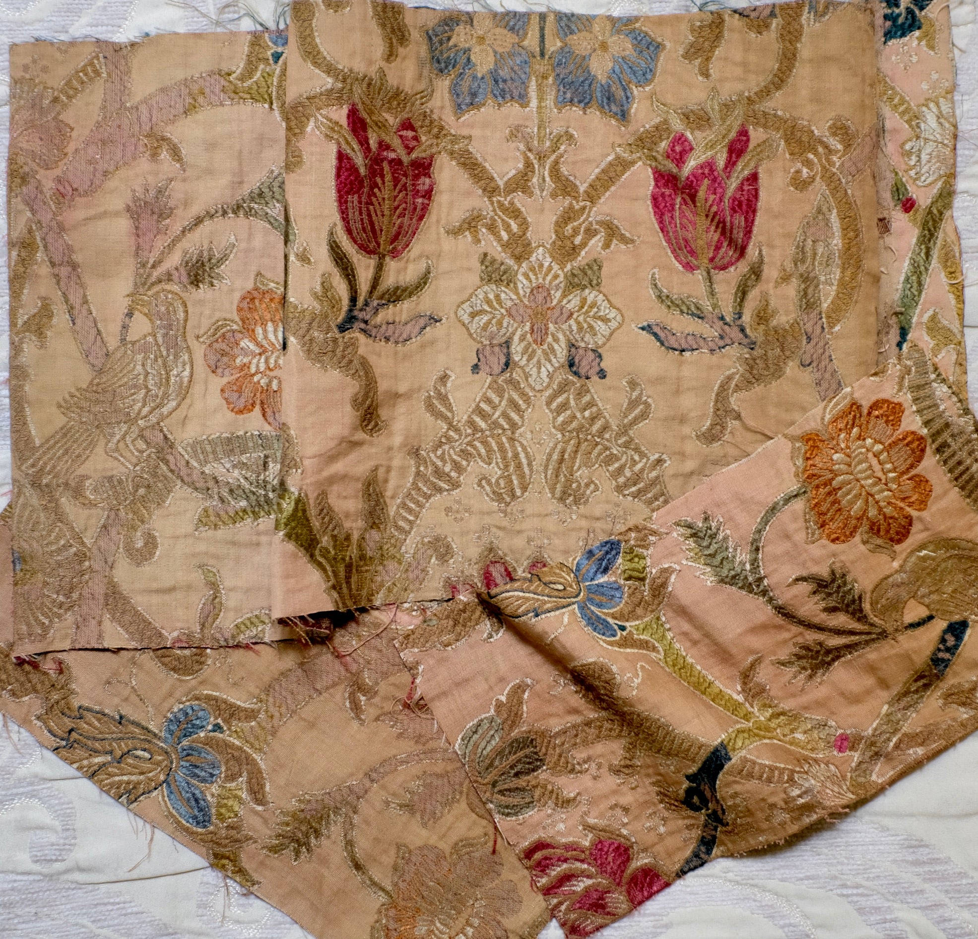 19th Century italian Silk Brocade Fragments 3