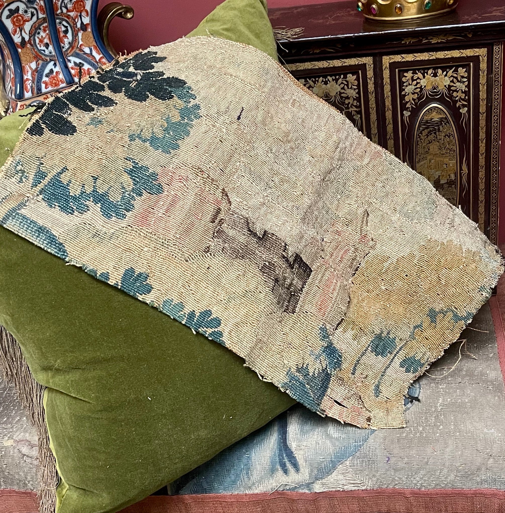 17th Century Aubusson Tapestry Panel Chateau