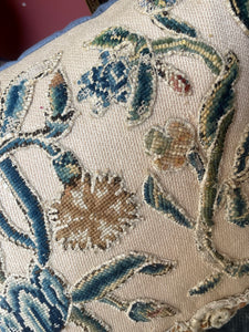 18th Century Crewelwork Cushions PAIR