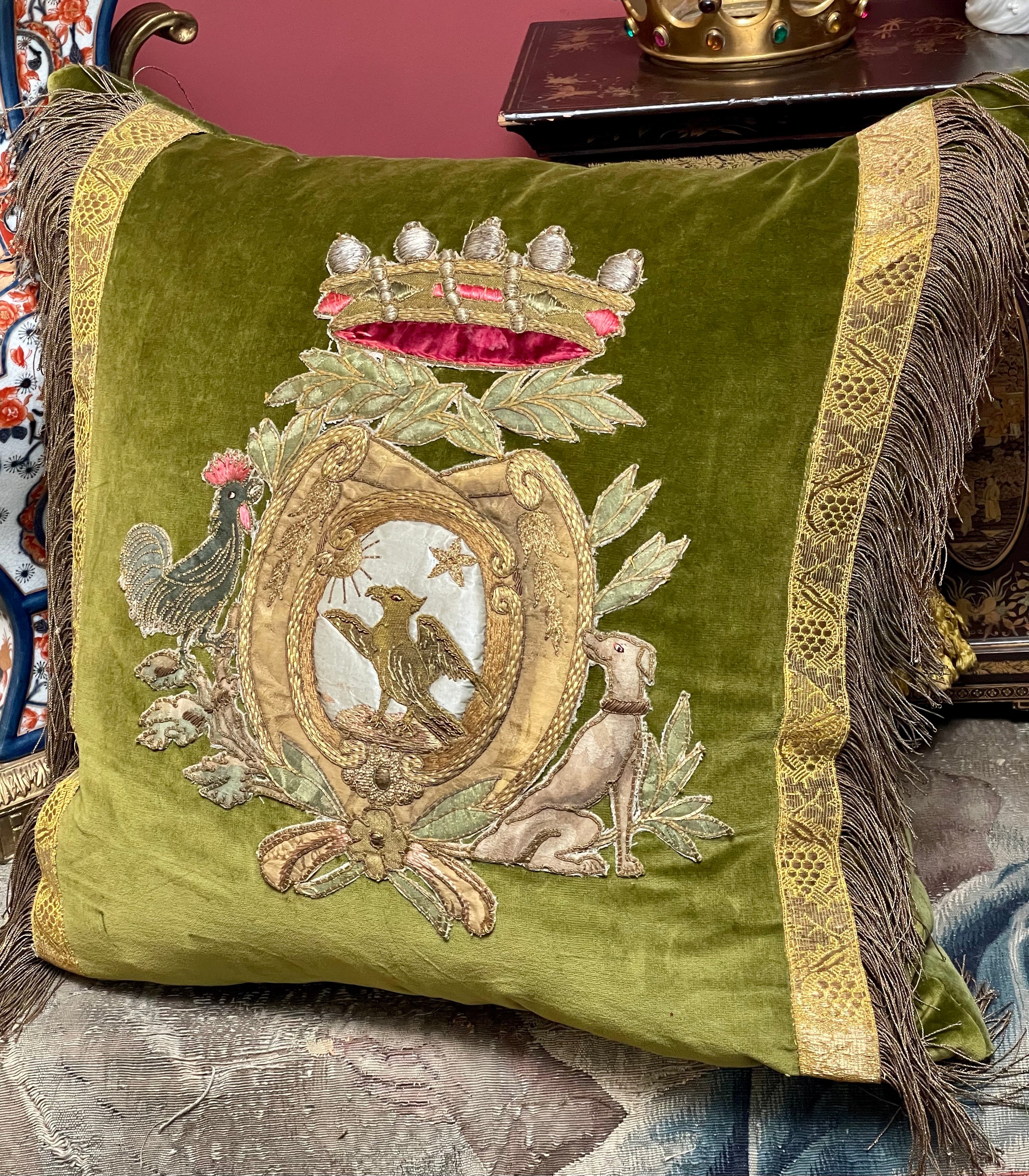 Antique Coat of Arms Pillow