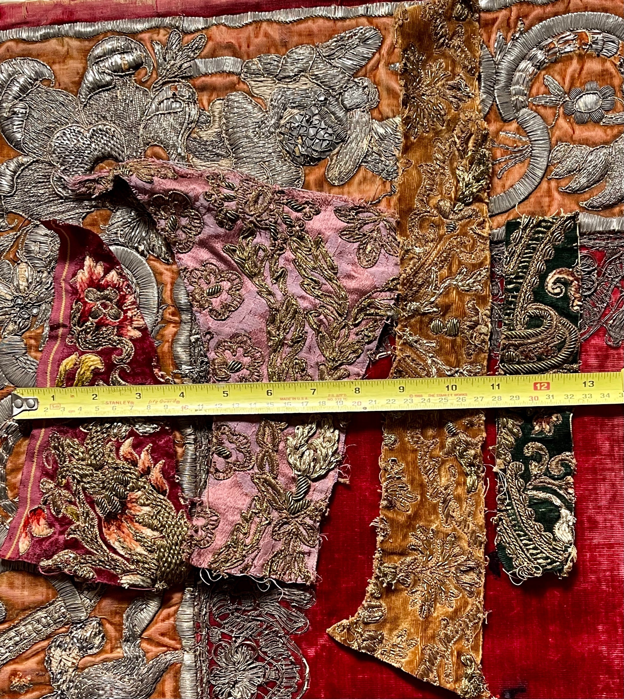 Antique Metallic Embroidered Silk and Velvet Project Group