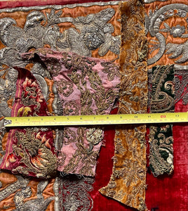 Antique Metallic Embroidered Silk and Velvet Project Group