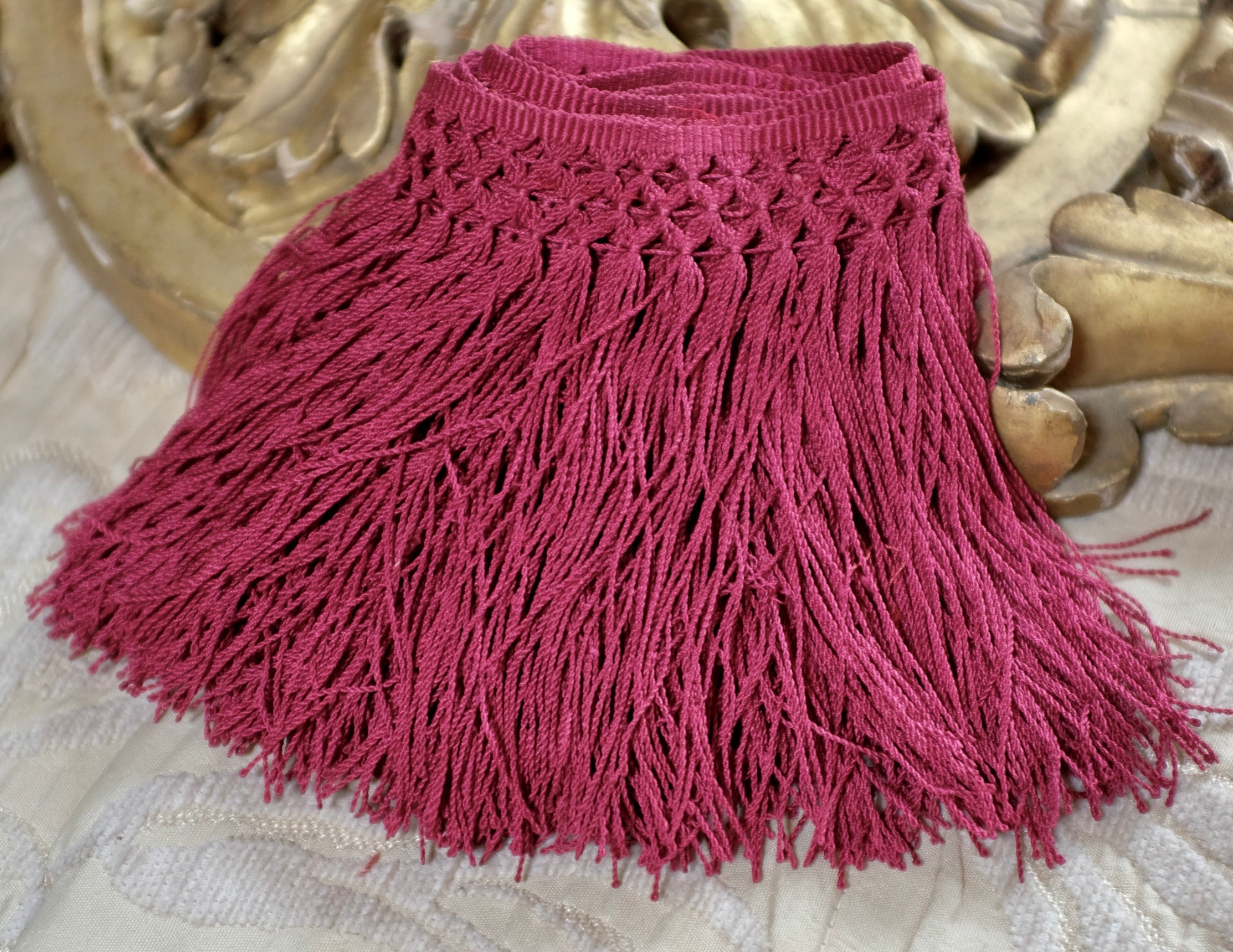 Antique Tassel Trimming Silk Cotton Blend