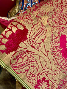 16th Century Silk Velvet Renaissance Pomegranates