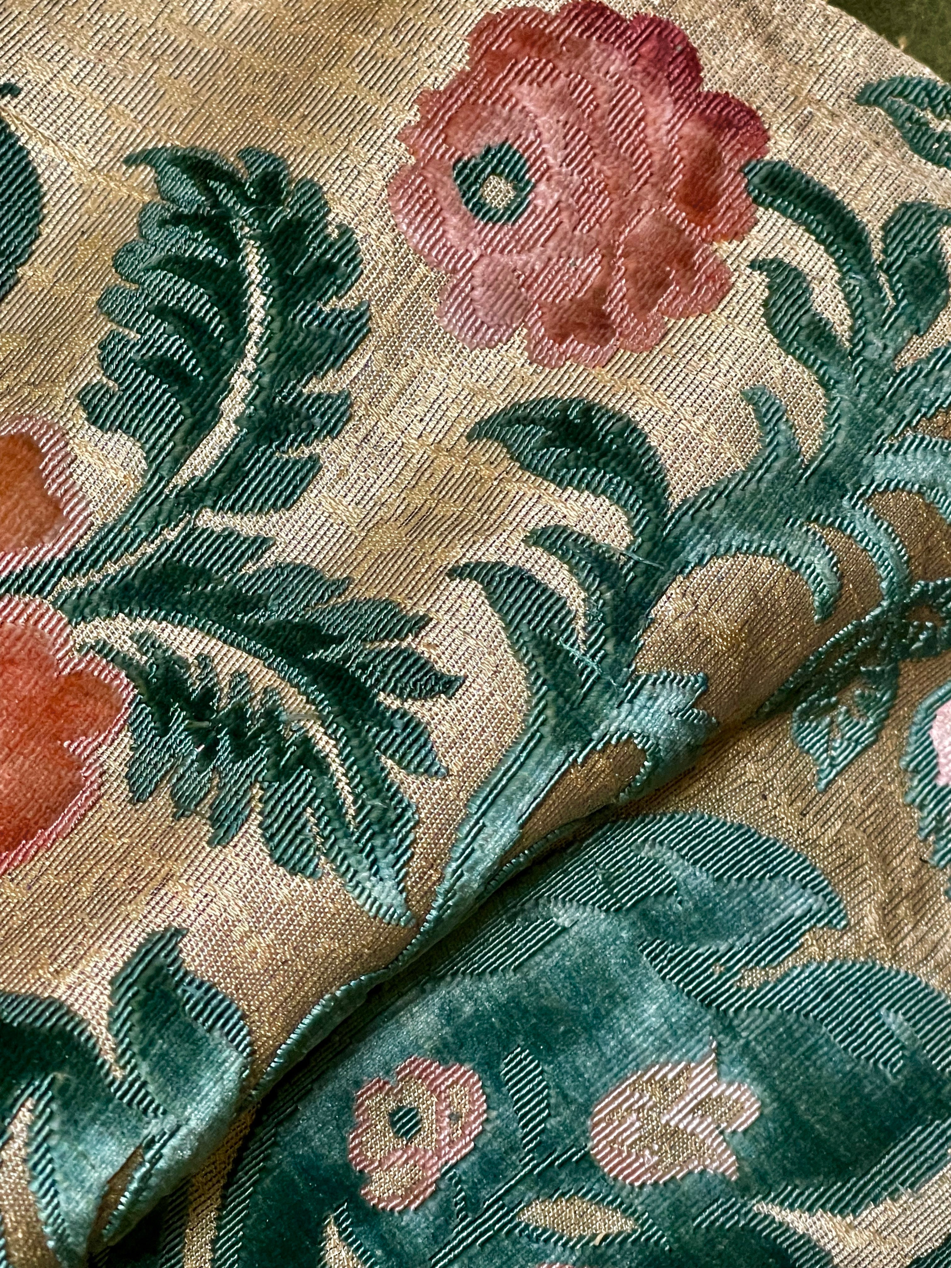 Antique Genoa Silk Velvet Jardiniere Design