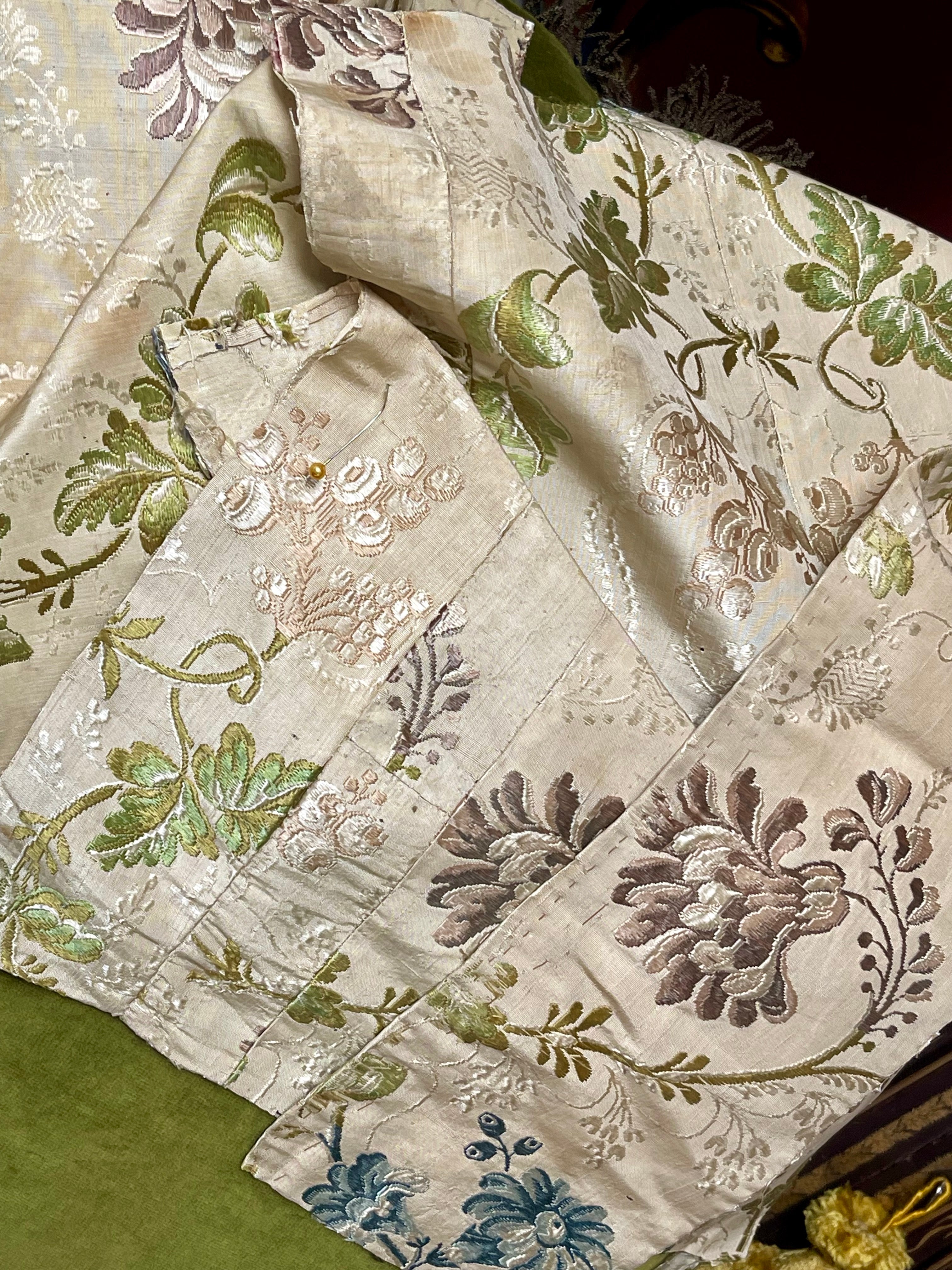 18th Century English Spitalfields Silk Costume Panels