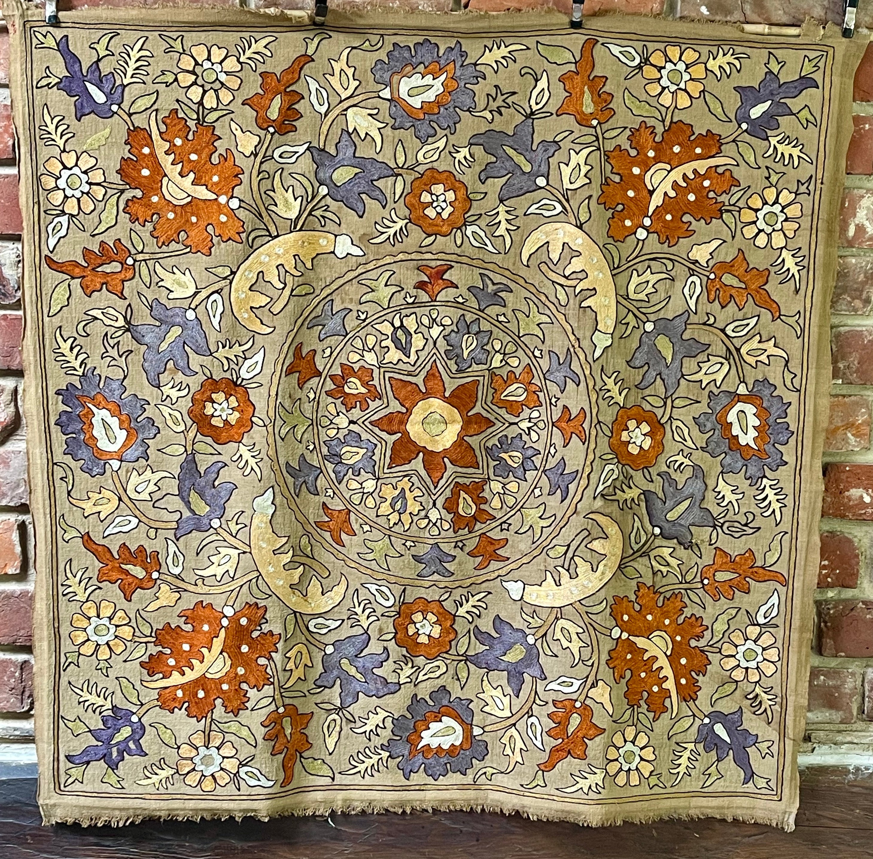 Antique Suzani Uzbek Embroidered Textiles