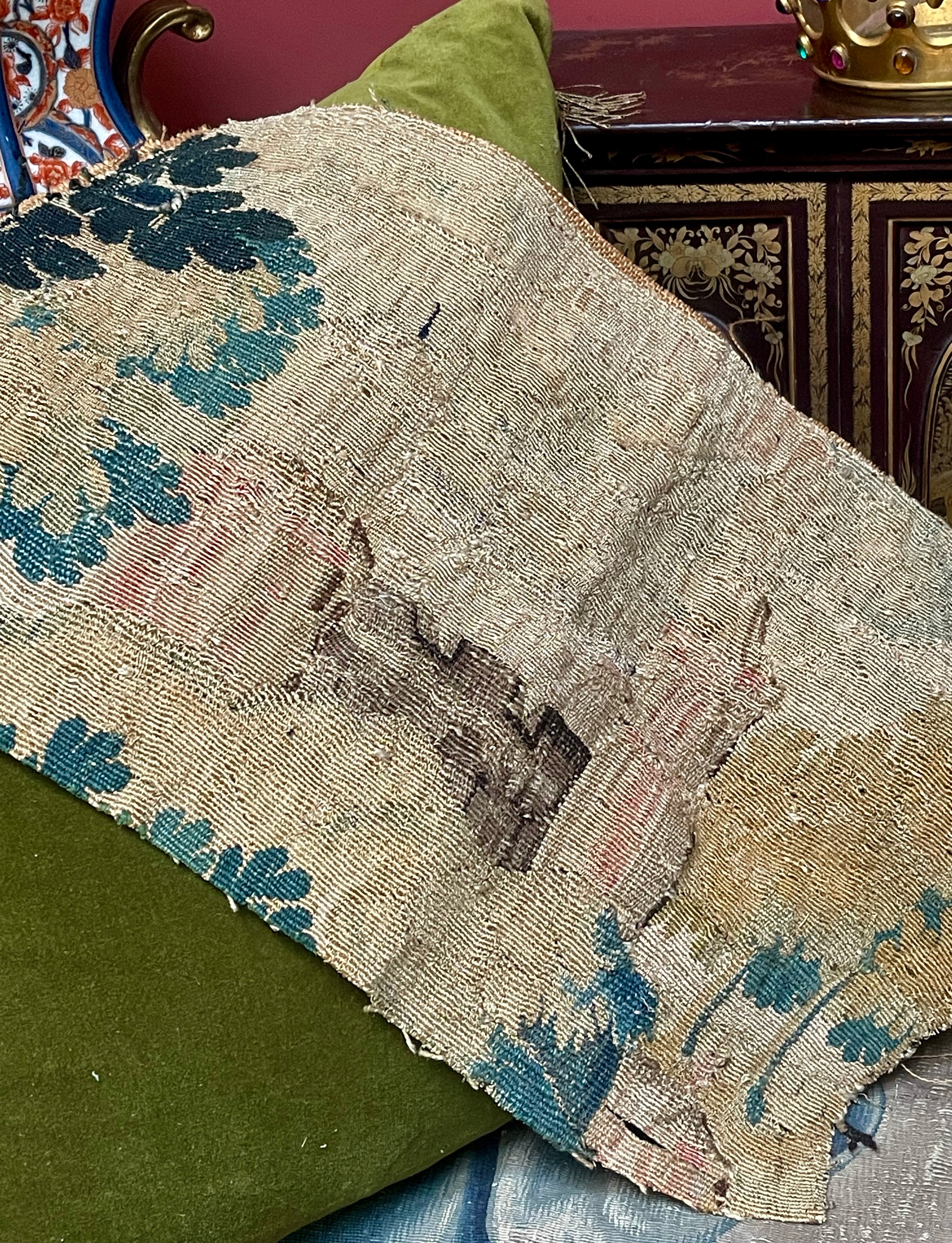 17th Century Aubusson Tapestry Panel Chateau
