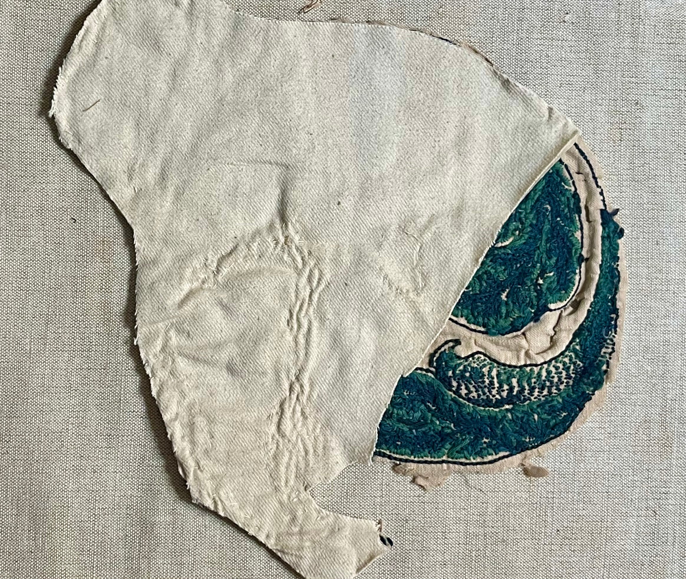 17th Century Crewelwork Fragment