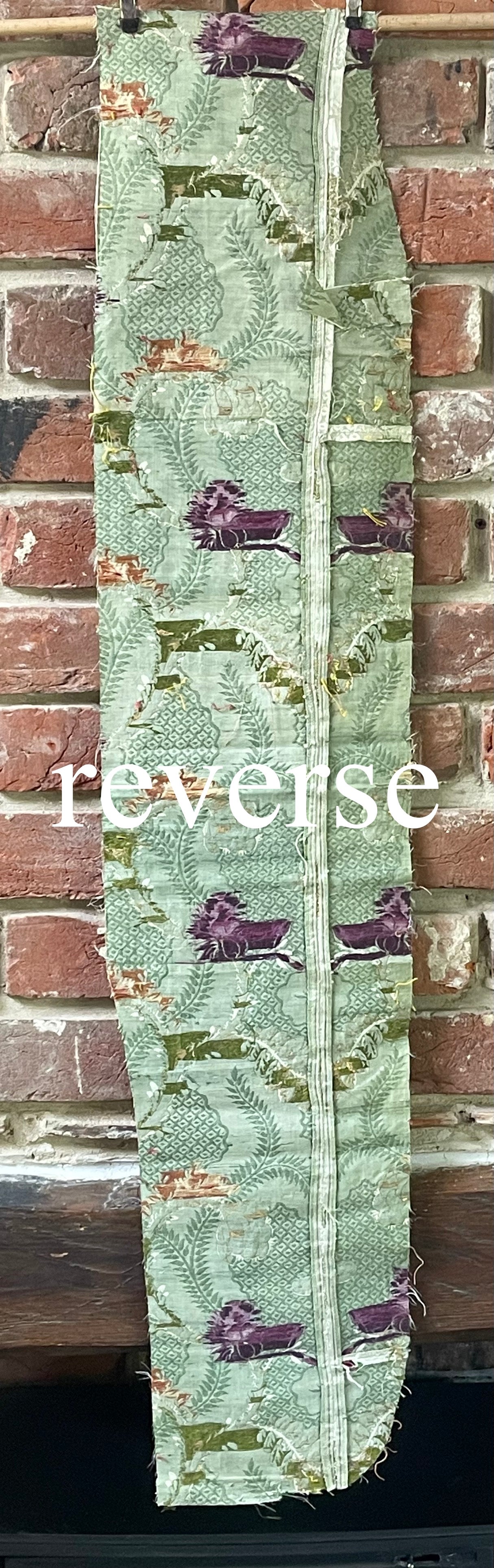 RESERVED FOR M  18th Century Silk Brocade Costume Panel