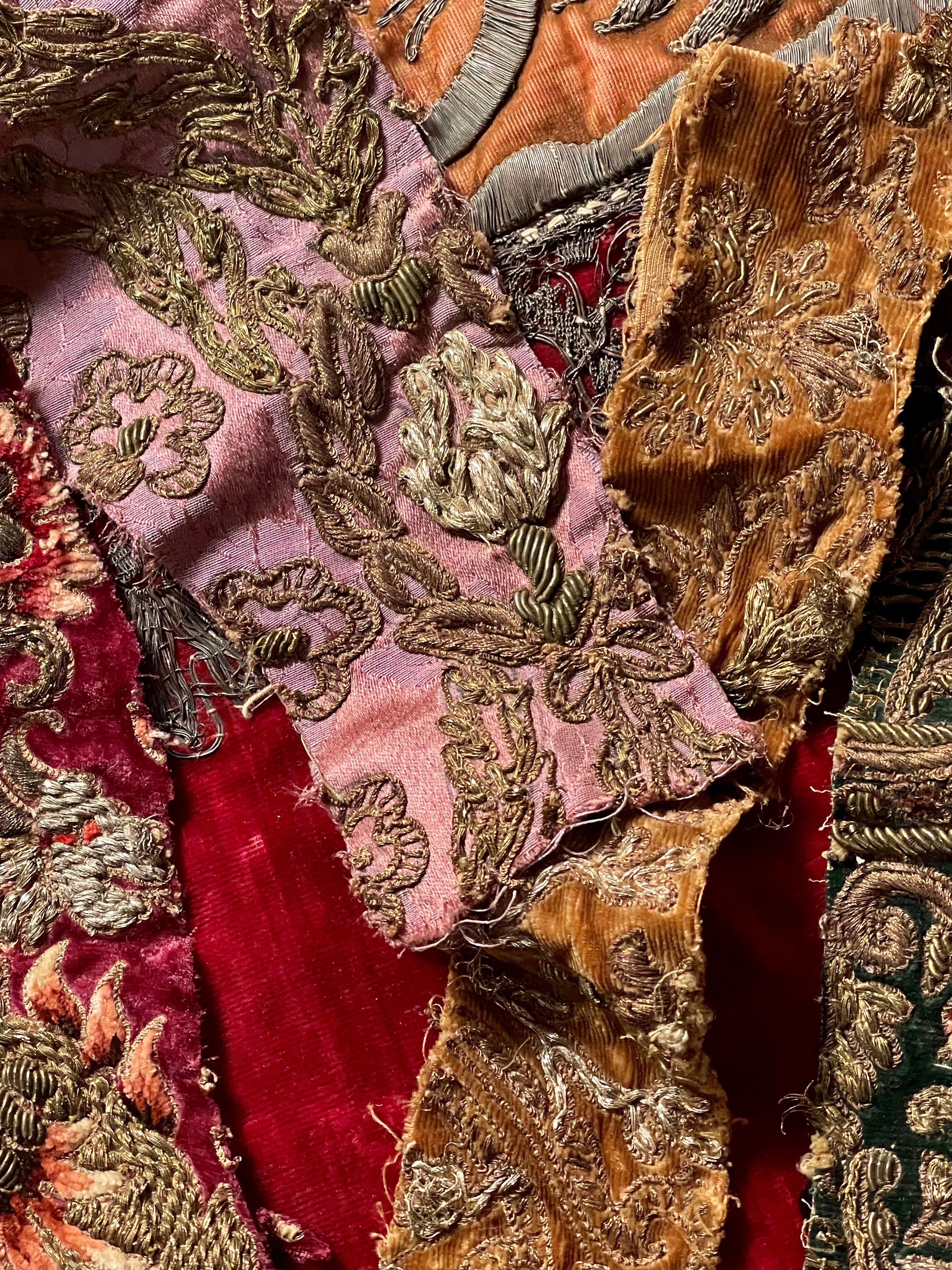 Antique Metallic Embroidered Silk and Velvet Project Group