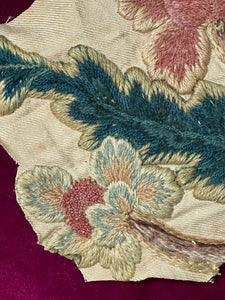 17th Century English Crewel Work Project  Panel
