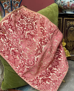 Venetian Silk Velvet Panel  Lions Cherubs Crown