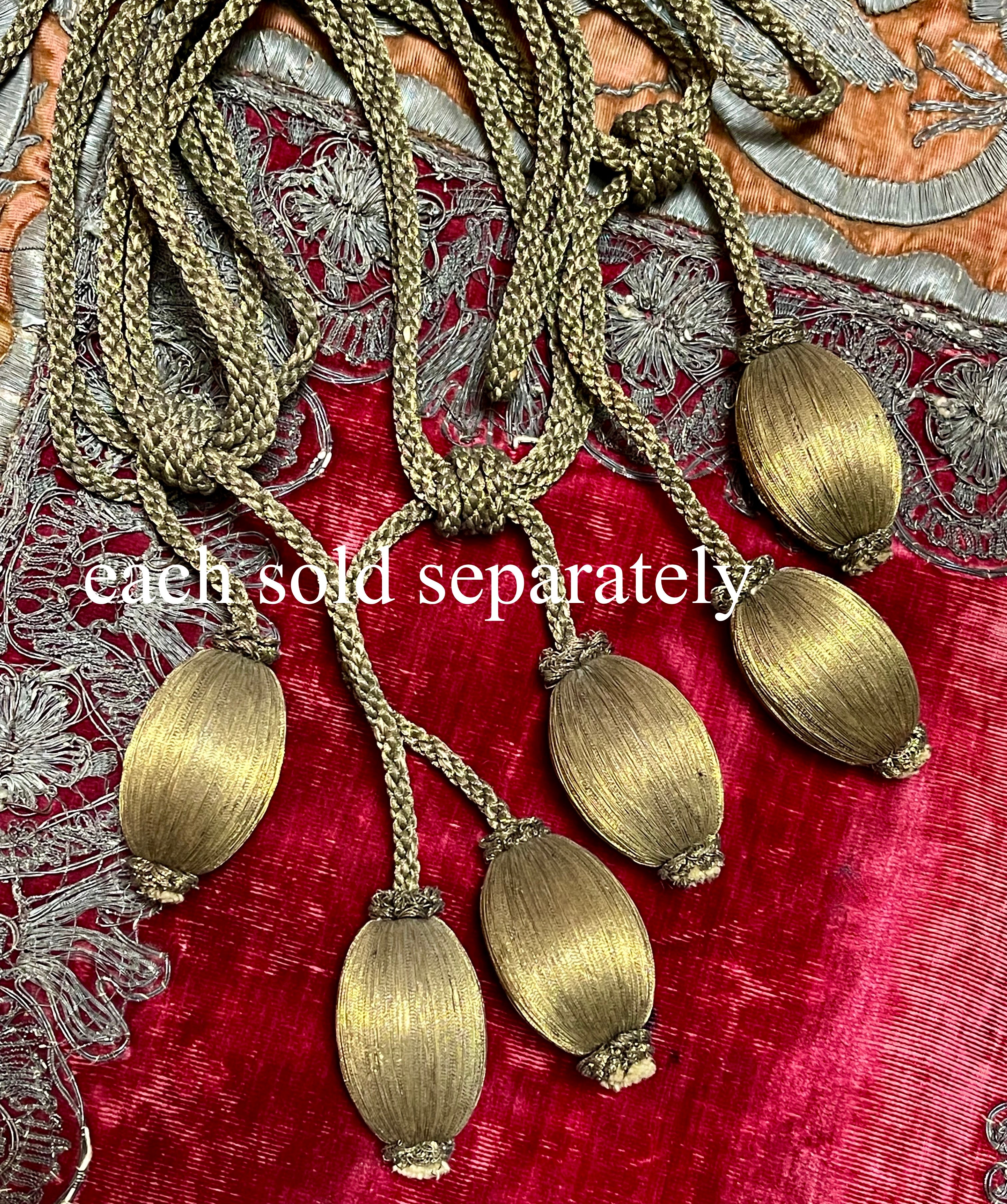 Antique Gold Metallic Tassel Curtain Tieback