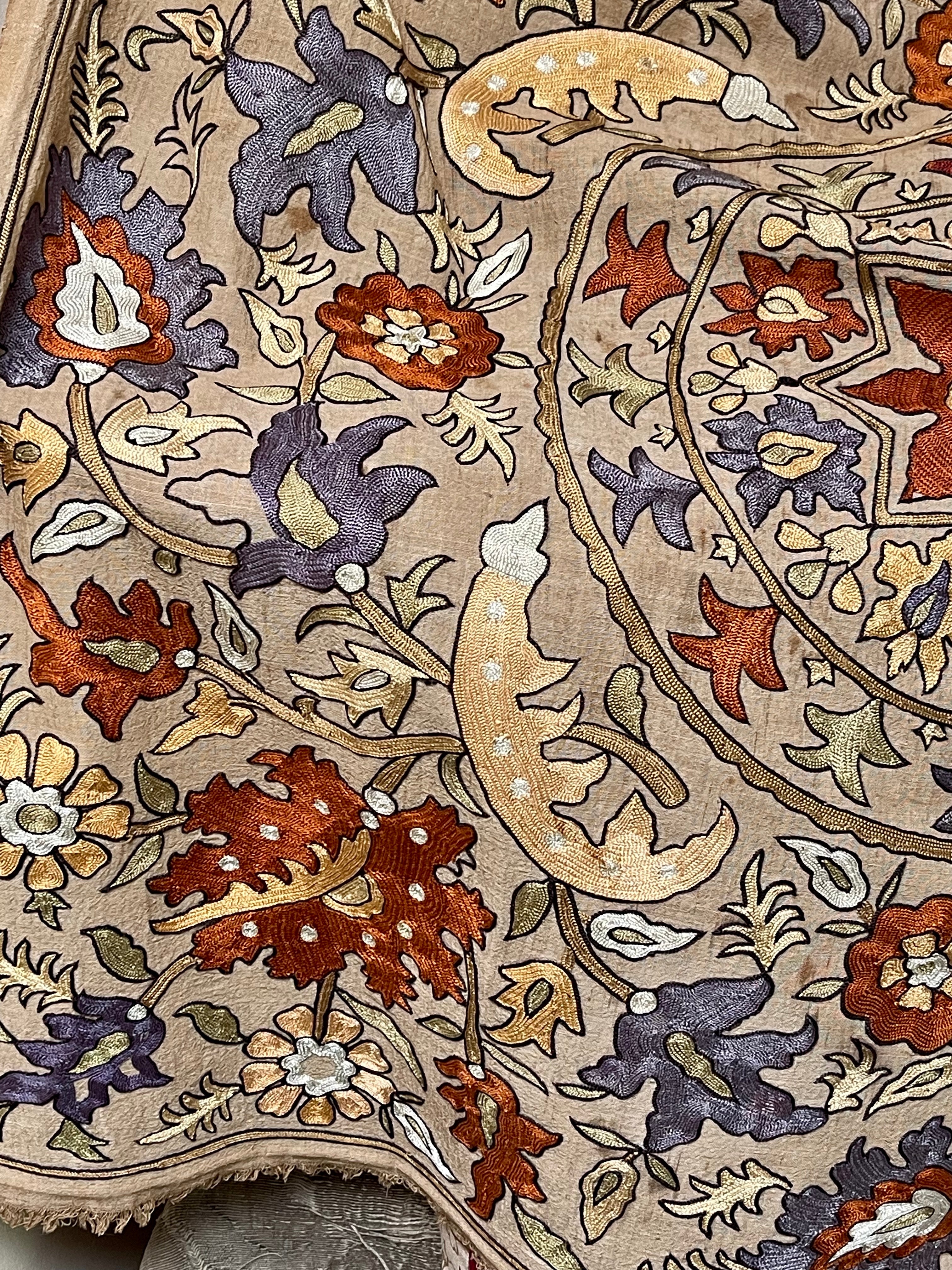 Antique Suzani Uzbek Embroidered Textiles