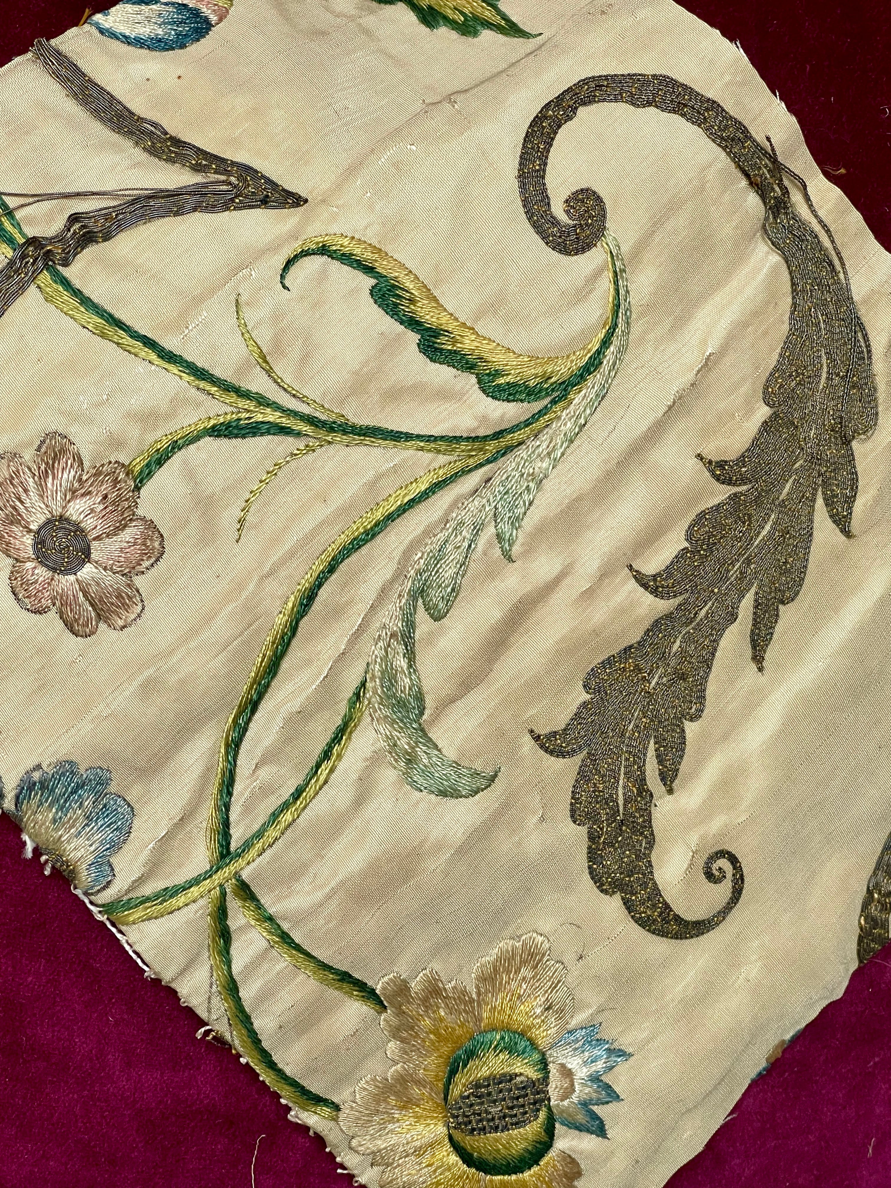 17th Century Silk Needlework Project Panel