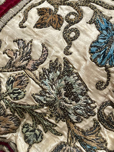 RESERVED For D 18th Century Silk Velvet Embroidered Panel