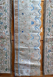 18th Century Chinese Embroidery Valance Canton Macao