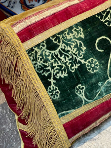 Antique Pillow 15th Century Ferronerie Velvet