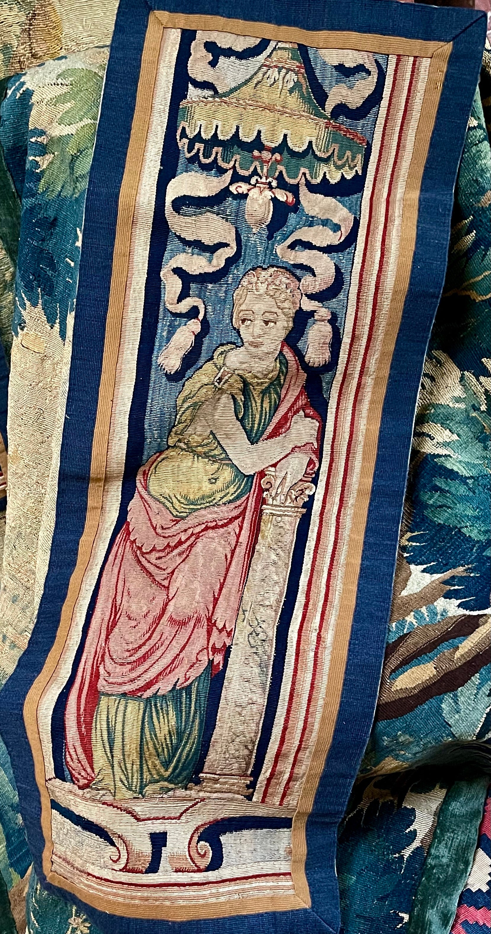 17th Century French Aubusson Tapestry Figural Panel