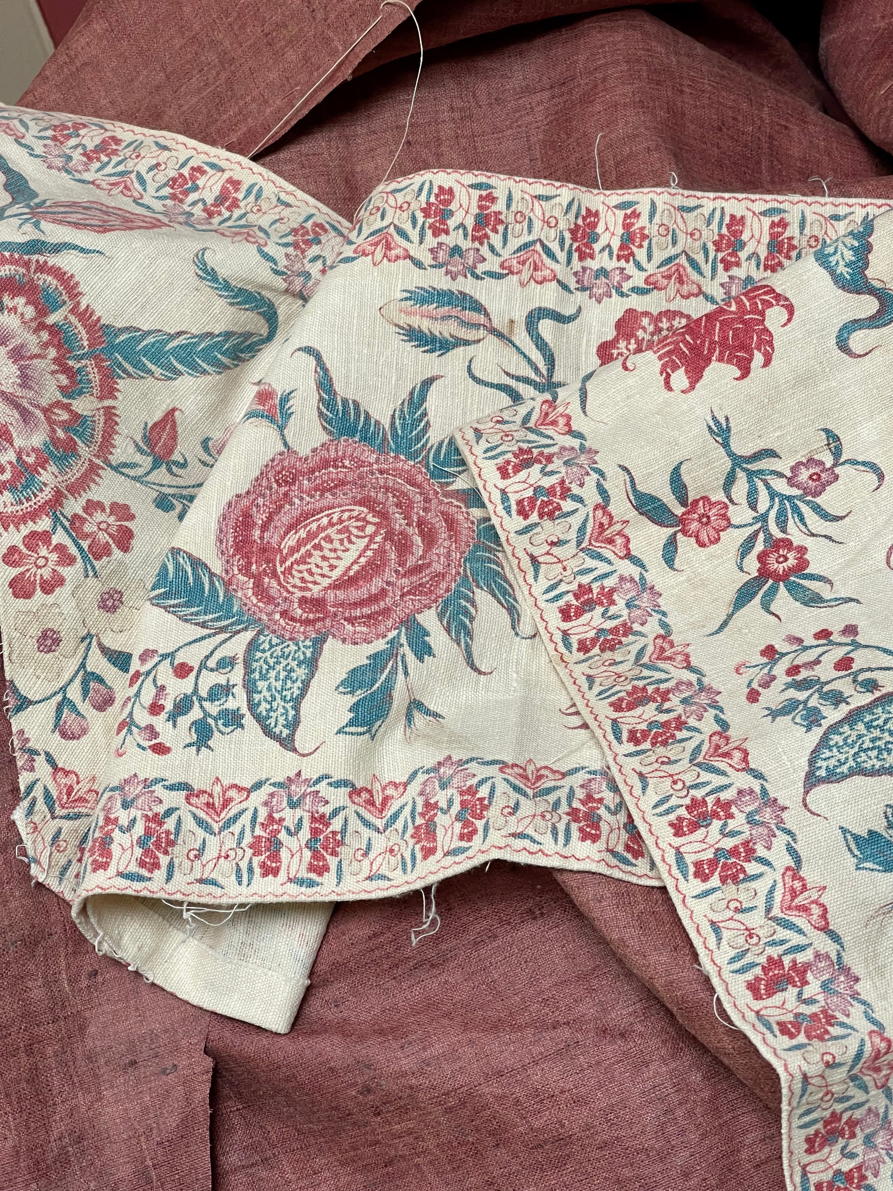 Antique Printed Linen Indienne Palampore Design