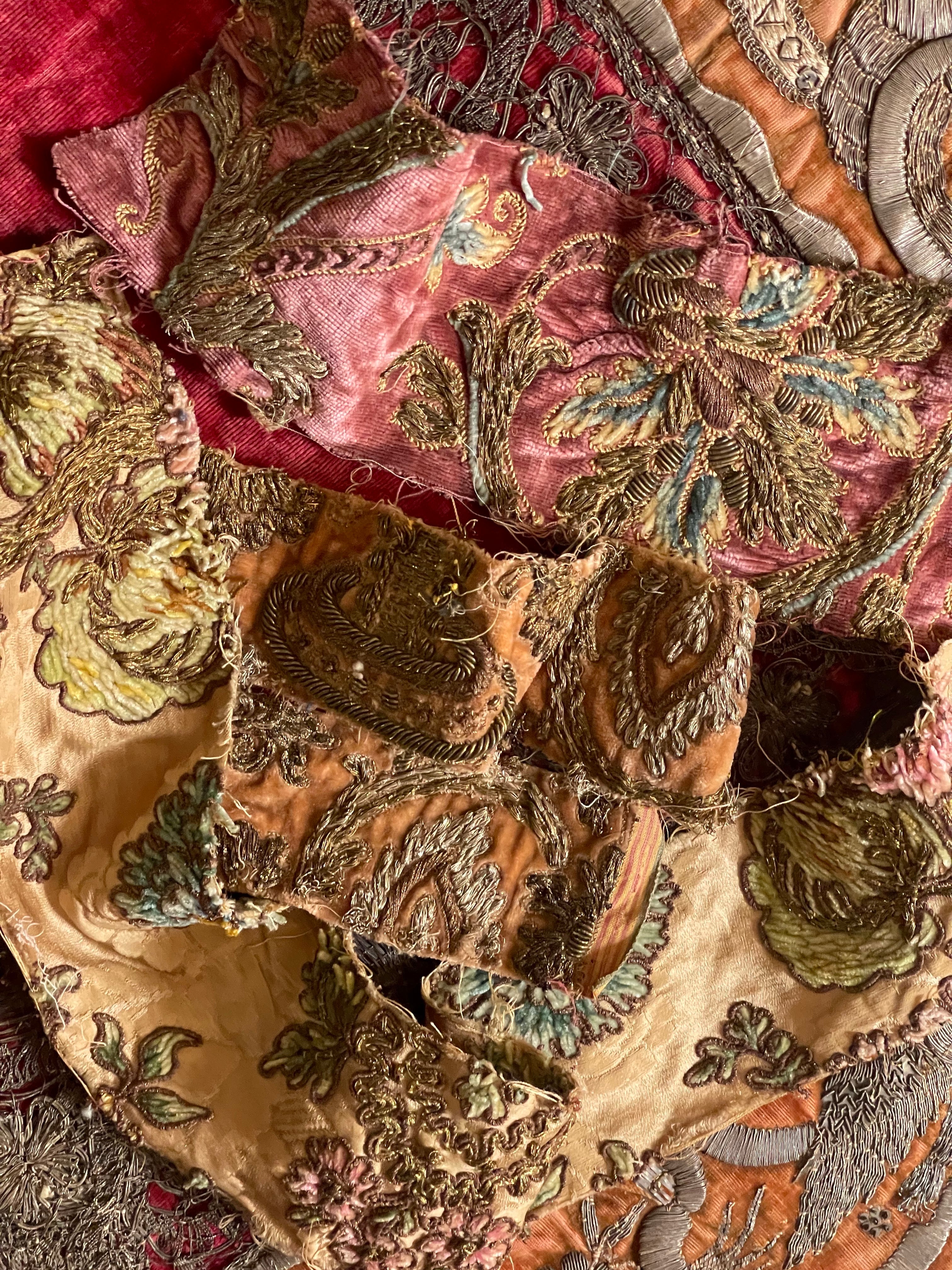 Antique Metallic Embridered Silk Velvet Project Group