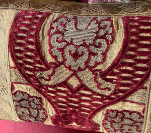 Antique Pillow 16th Century Venetian Pomegranate Panel