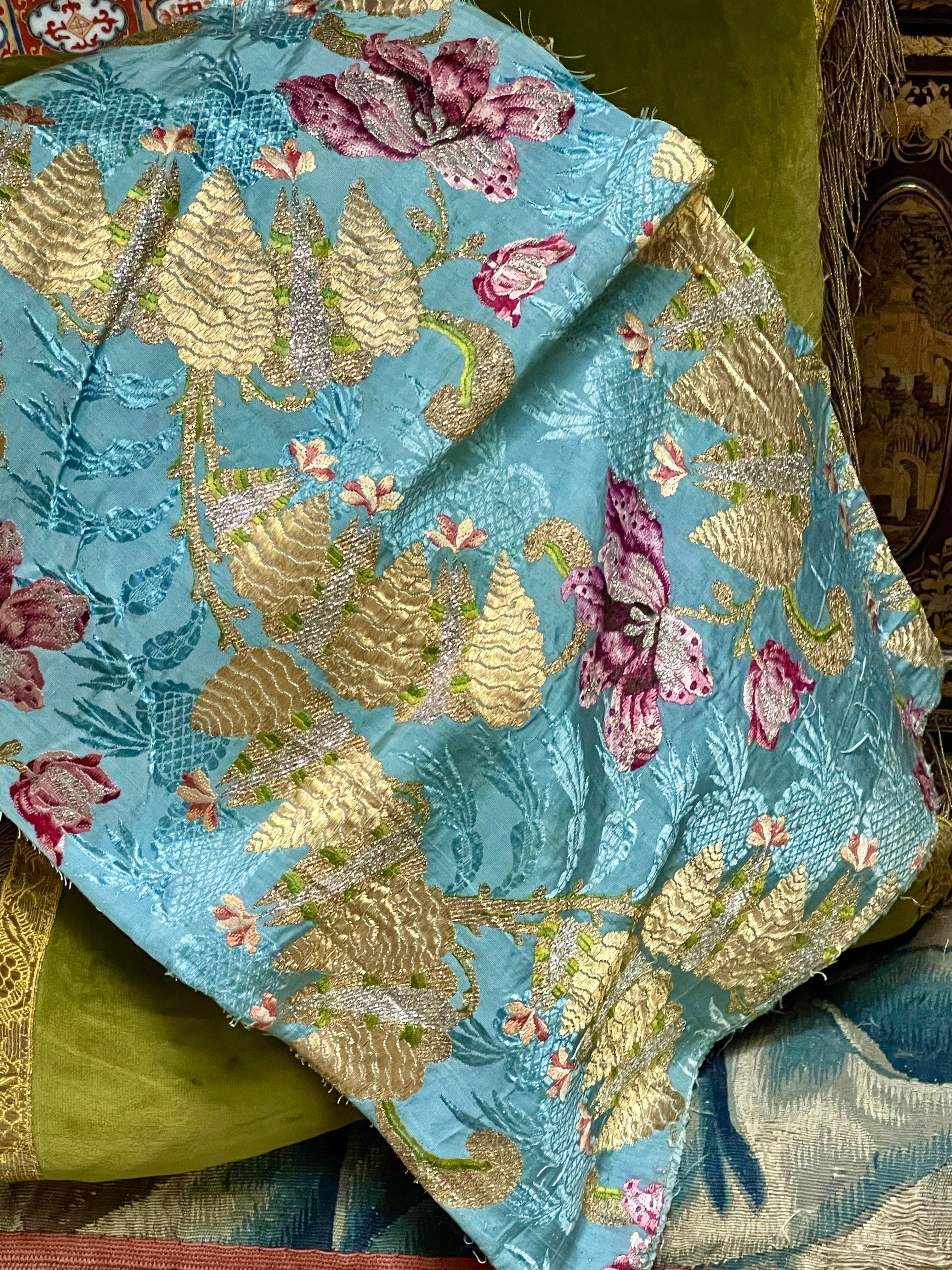 18th Century French Silk Brocade