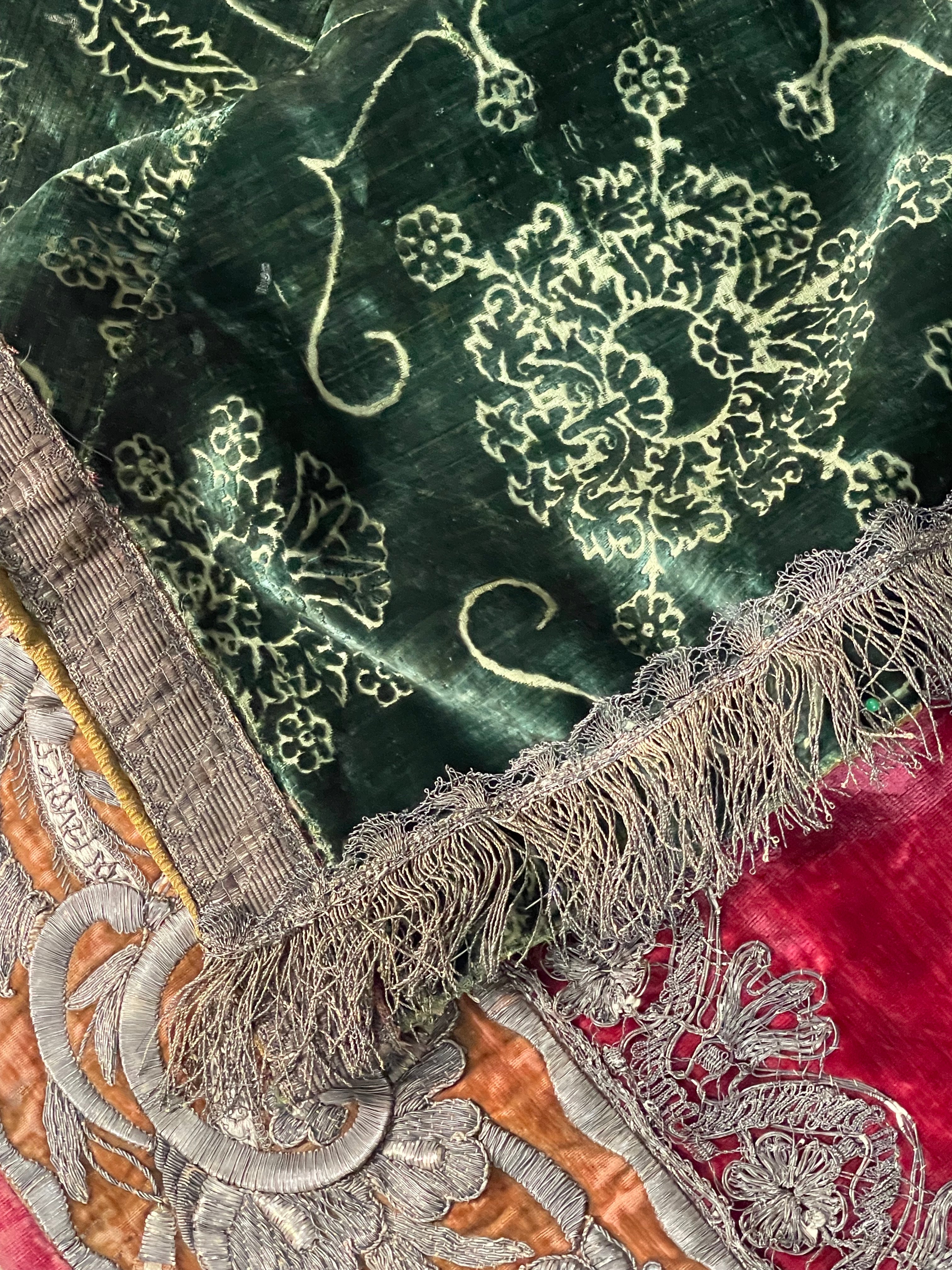 Ferronerie Silk Velvet Cover Pomegranate Design 15th Century