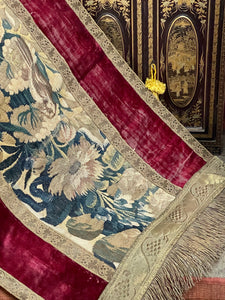 17th Century Velvet Aubusson Tapestry Cover