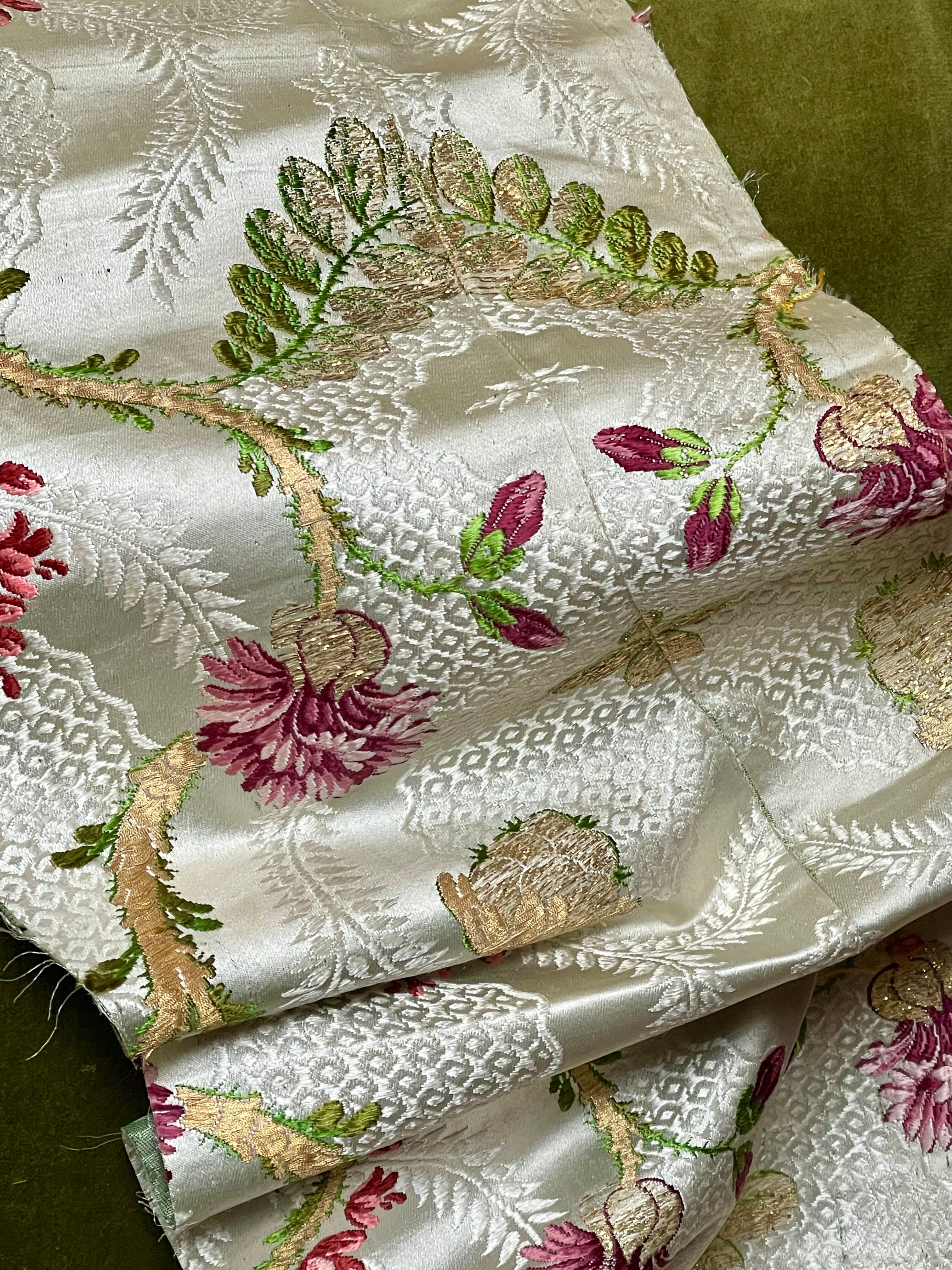 RESERVED FOR M  18th Century Silk Brocade Costume Panel