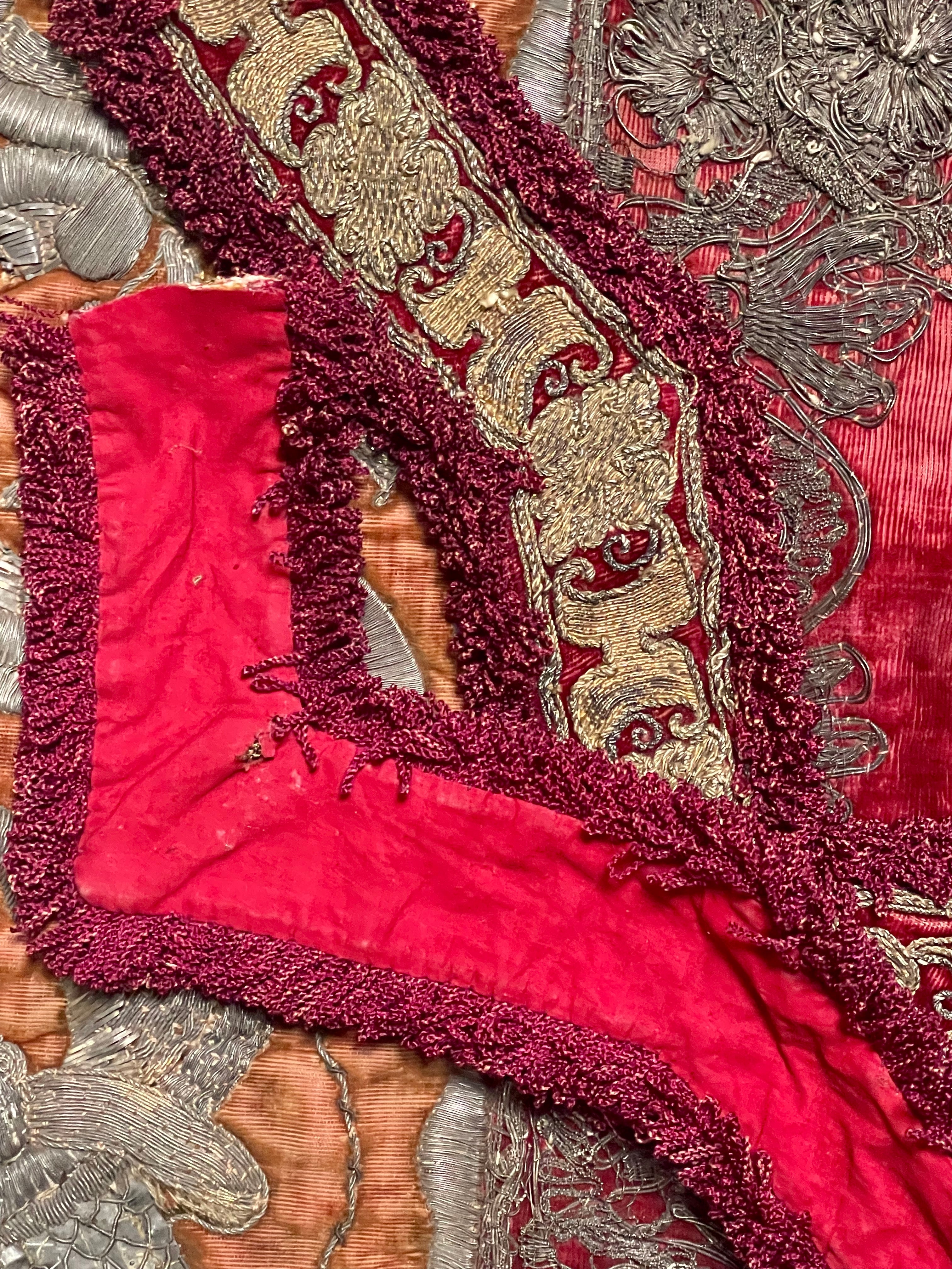 17th Century Venetian Silk and Metal Thread Trim