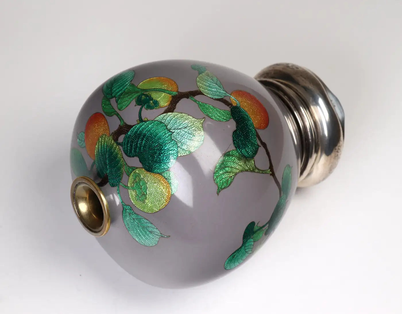 Antique Japanese Cloisonne Ginbari Vase