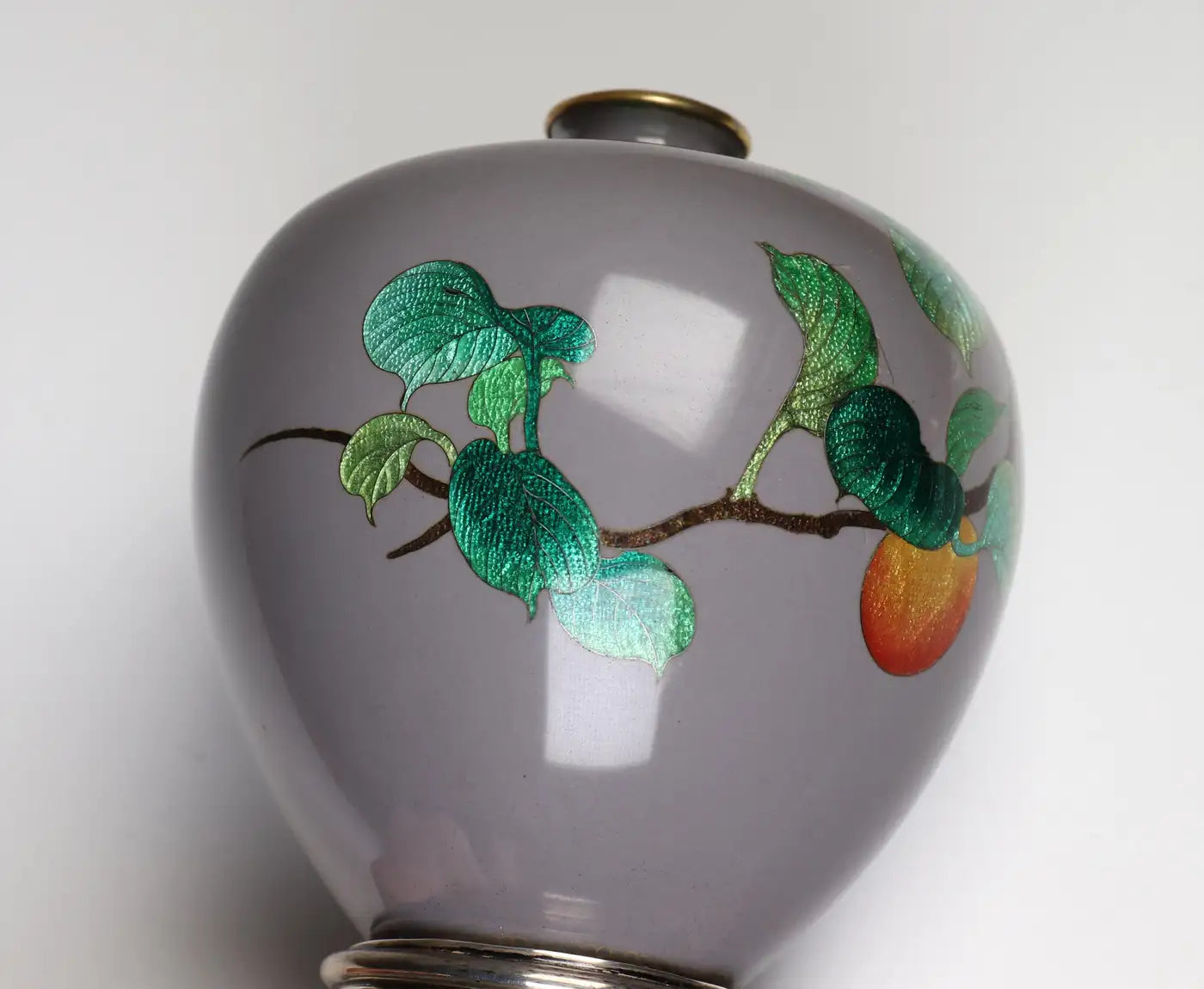 Antique Japanese Cloisonne Ginbari Vase