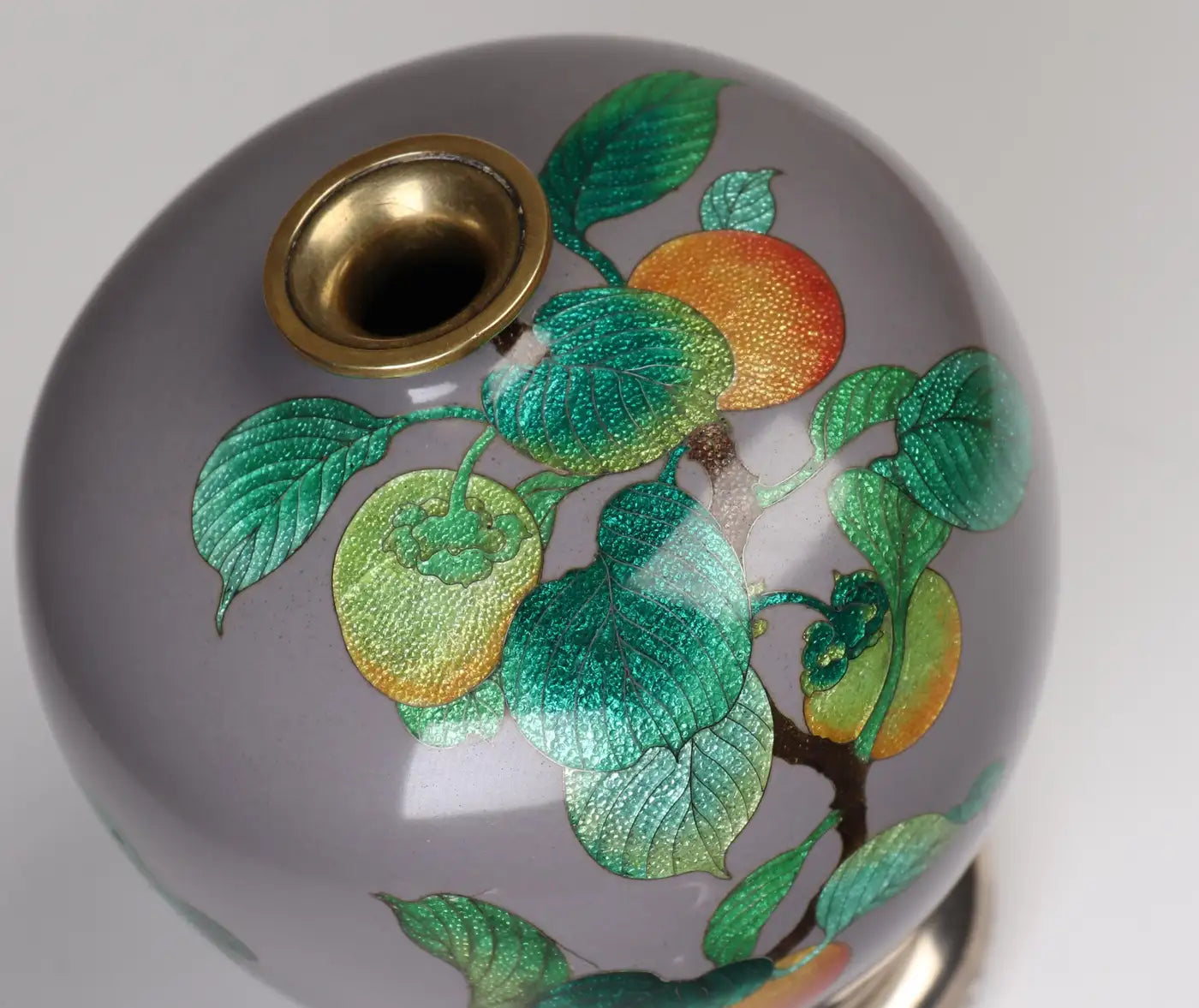 Antique Japanese Cloisonne Ginbari Vase