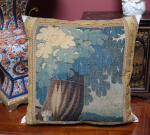 Antique Aubusson Tapestry Cushion