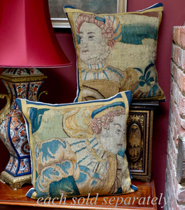 Antique Aubusson Tapestry Pillow