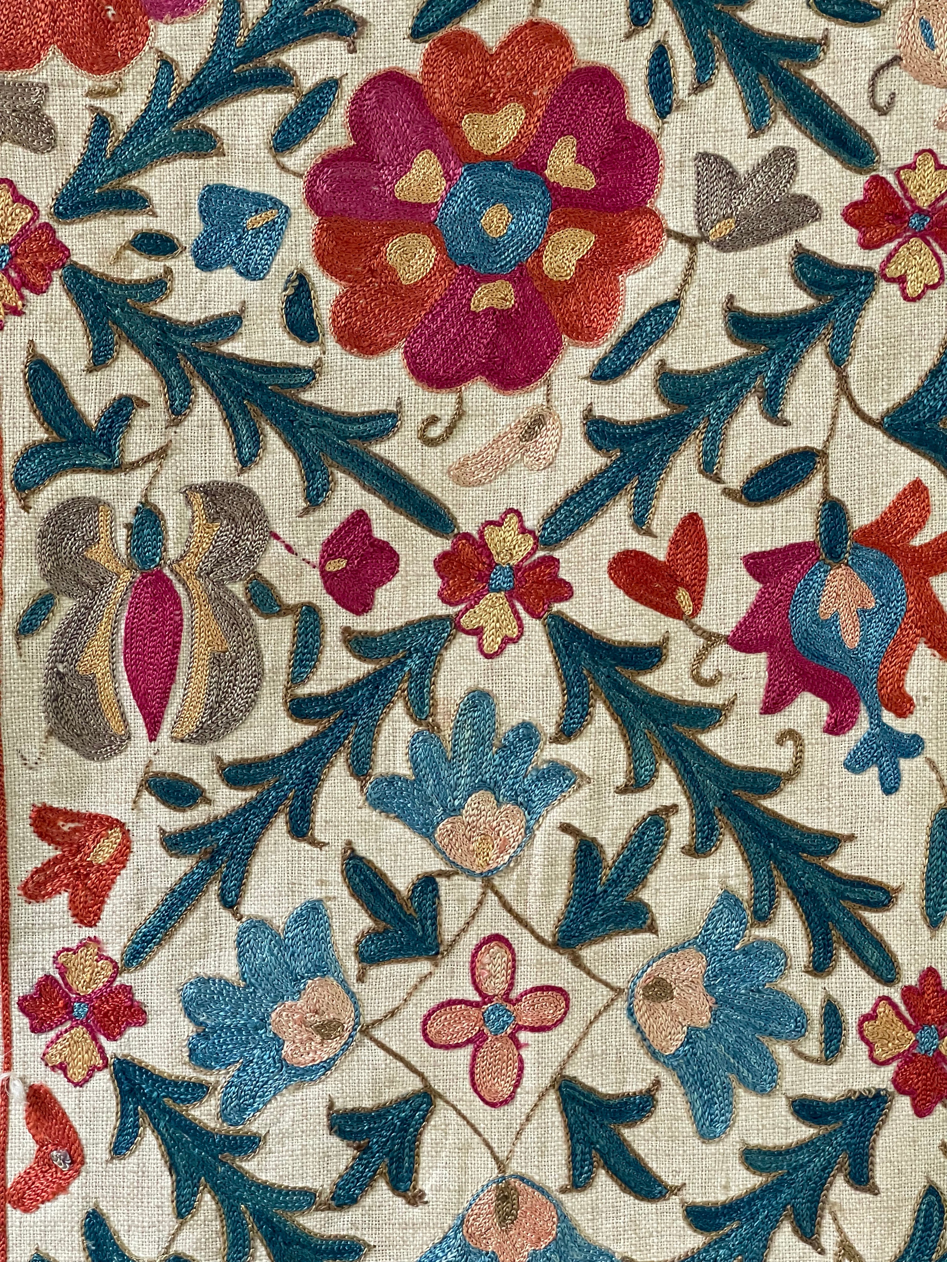 Antique Nim Suzani Silk Embroidery