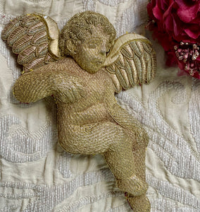 Antique Goldwork Cherub Guilermo Carasquilla Workshop